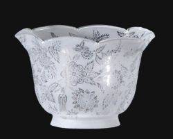 Victorian Floral Etched Gas Shade - 08543 +$79.00