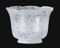 Crimped Victorian Lace Etched Gas Shade - 08545 +$83.00
