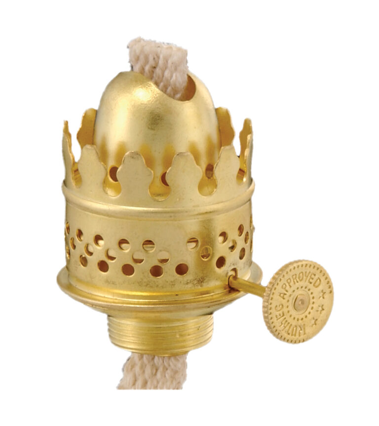 3/8" "Nutmeg" Solid Brass Burner (BP10600) — The Source for Oil Lamps and Hurricane Lanterns