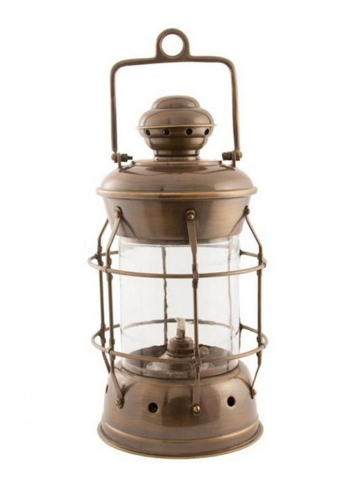 Electric Lantern - Ship Lantern Antique Brass Chiefs Lamp - 15