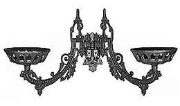 Victorian Style 11" Cast Iron Wall Bracket For Oil Lamps New Early American 
