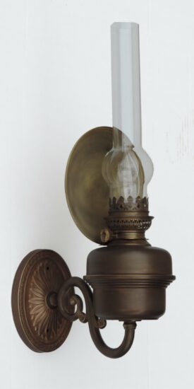Cottage Wall Fixture with Reflector Dark Brass Patina
