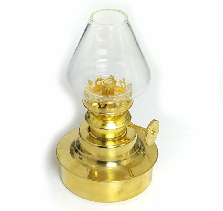 #LM01 Small Insert Brass Oil Lamp w/ #5 Burner - The Source for Oil Lamps and Hurricane Lanterns