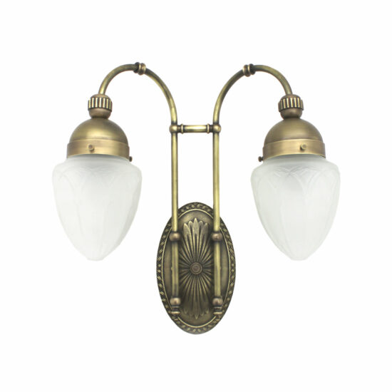 Hotel Del Coronado Prototype Solid Brass Wall Lamp, Patina Brass, 120 Volt Electric