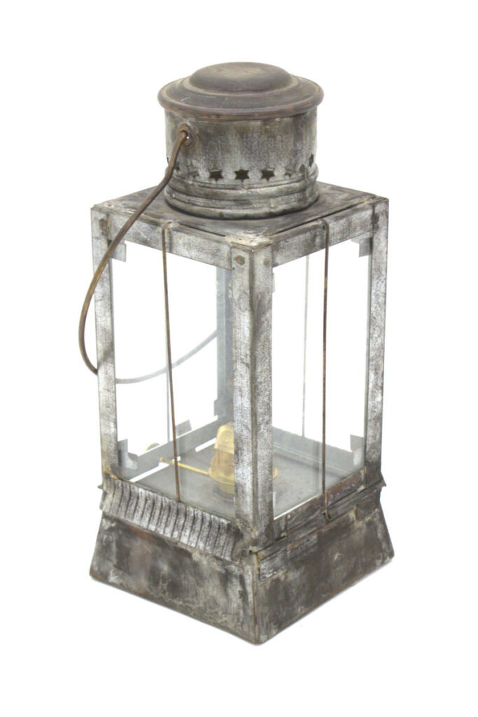 1870's Archer & Pancoast/Dietz Style Square Dead-Flame Hand Lantern