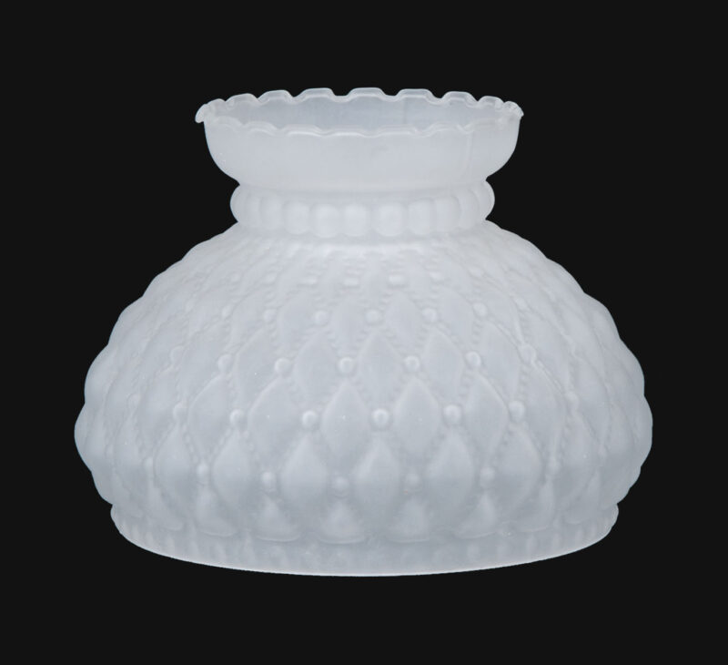7" Diamond Quilted Satin Crystal Lamp Shade