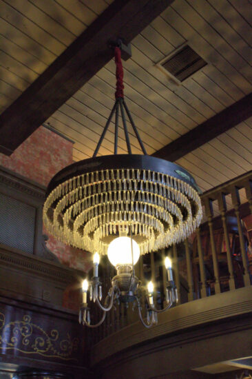 Knotts Berry Farm Replica Chandeliers for Calico Saloon, Solid Brass Crystal Chandelier with Oil Lamp and 4 Candelabras