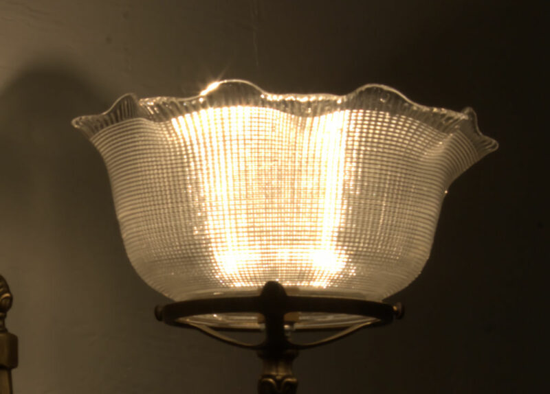 Clear Vintage Holophane Shade for Gas Lamps 4"
