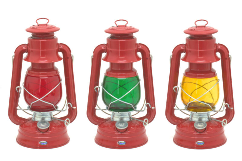 Dietz #76 Red with Plain trim Lanterns with Red, Amber, and Green Globes