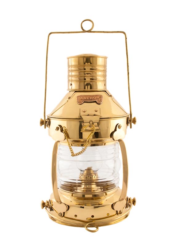 Nautical Brass Anchor Oil Lamp Leeds Burton Maritime Ship Lantern 14  Rustic Vintage Home Decor Gifts
